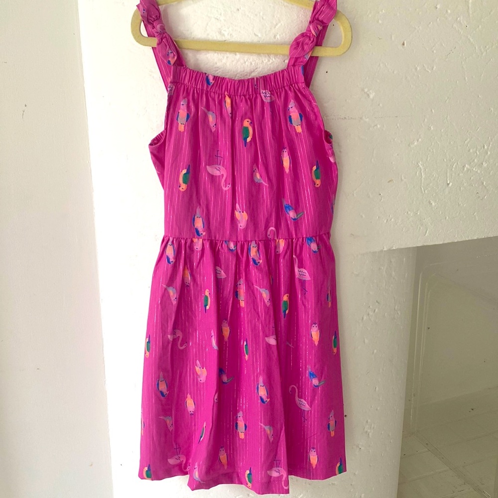 Carter’s Pink Dress with Birds and Flamingos Size 7 Brand New - never worn